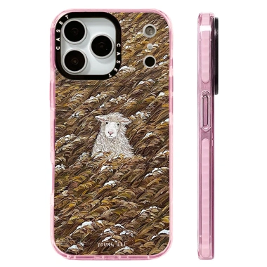 Vỏ iPhone Mùa Thu Cỏ Cừu Nhỏ - Silicone trong suốt, chống sốc, sạc không dây, tương thích 12‑17 Pro Max