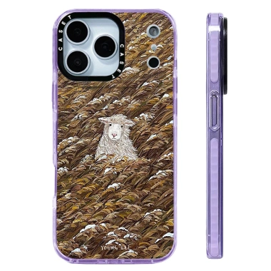 Vỏ iPhone Mùa Thu Cỏ Cừu Nhỏ - Silicone trong suốt, chống sốc, sạc không dây, tương thích 12‑17 Pro Max