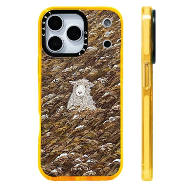 Vỏ iPhone Mùa Thu Cỏ Cừu Nhỏ - Silicone trong suốt, chống sốc, sạc không dây, tương thích 12‑17 Pro Max