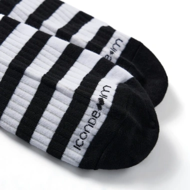 Vớ Nam Cổ Cao ICONDENIM Mid-Crew Đen Trắng - Giá Ưu Đãi 39.000, Độ Bền Cao, Thoải Mái 7