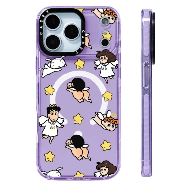 Vỏ sạc không dây Angel Crayon Shin-chan cho iPhone 12-17 Pro Max, 16E/17AIR, silicon mềm trong suốt, chống sốc - Giá 117.720₫ 5
