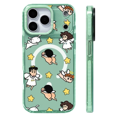 Vỏ sạc không dây Angel Crayon Shin-chan cho iPhone 12-17 Pro Max, 16E/17AIR, silicon mềm trong suốt, chống sốc - Giá 117.720₫ 7