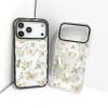 Vỏ Sạc Từ Tính Không Dây Tương Thích Cho IPhone 13 14 15 16 17 Pro Max Ốp Lưng Hoa Bướm Xanh Họa Tiết 16 Plus 17Air Vỏ Acrylic Trong Suốt Cứng Chống Sốc HỘP