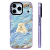 Vỏ sạc từ tính không dây Wavesurfing Dog Oil Painting silicone mềm trong suốt chống sốc tương thích iPhone 12 13 14 15 16 17 Pro Max 17AIR 2