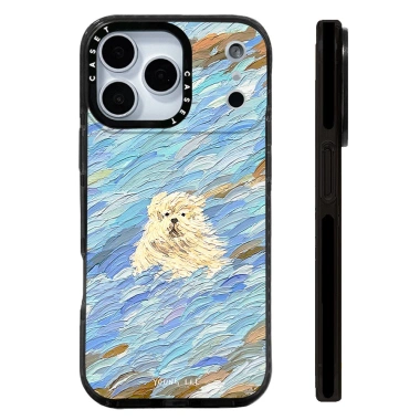 Vỏ sạc từ tính không dây Wavesurfing Dog Oil Painting silicone mềm trong suốt chống sốc tương thích iPhone 12 13 14 15 16 17 Pro Max 17AIR 4 Vỏ sạc từ tính không dây Wavesurfing Dog Oil Painting silicone mềm trong suốt chống sốc tương thích iPhone 12 13 14 15 16 17 Pro Max 17AIR 4
