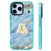 Vỏ sạc từ tính không dây Wavesurfing Dog Oil Painting silicone mềm trong suốt chống sốc tương thích iPhone 12 13 14 15 16 17 Pro Max 17AIR 5
