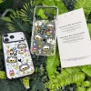 Vỏ sạc từ tính ZO & FRIENDS Acrylic trong suốt, tương thích iPhone 11‑17 Pro Max, 15 Plus, chống sốc, sticker dễ thương 4