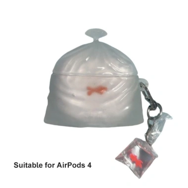 Vỏ tai nghe FLAZEA cá vàng – Chống rơi, bụi, trầy xước, kèm dây chuyền, tương thích AirPods 1‑4 & Pro2