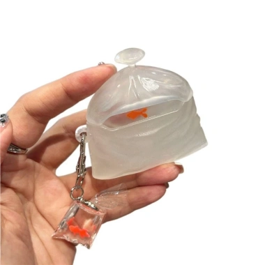 Vỏ tai nghe FLAZEA cá vàng – Chống rơi, bụi, trầy xước, kèm dây chuyền, tương thích AirPods 1‑4 & Pro2