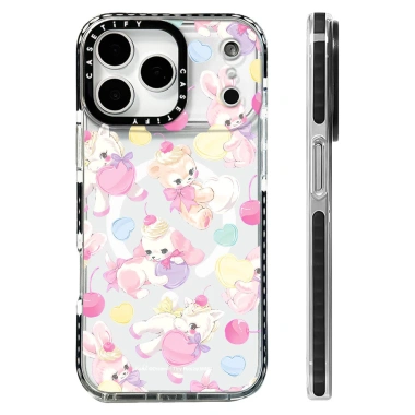 Vỏ thú cưng hình trái tim có màn hình, sạc không dây từ tính, silicon mềm, tương thích iPhone 12-17 Pro Max, chống sốc 3