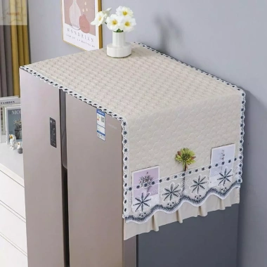 Vỏ trang trí tủ AWNGD, tấm che bụi tủ lạnh 55x140cm, khăn máy giặt thêu sao biển chống bụi - Giá chỉ 112.644 VND