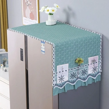 Vỏ trang trí tủ AWNGD, tấm che bụi tủ lạnh 55x140cm, khăn máy giặt thêu sao biển chống bụi - Giá chỉ 112.644 VND 9