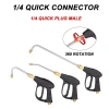Vòi phun áp suất cao DARON 1/4 đa góc 360°, đầu nối thép không gỉ, xoay sạch khung gầm ô tô 6