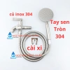 Vòi sen tắm inox SUS304 thân đúc không gỉ, tay sen tăng áp 304, bộ sen - tay sen 3