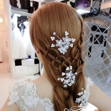 Vòng Cô Dâu Tóc Chân Hoa - Trang Sức Pha Lê & Ngọc Trai, Hoàn Hảo Cho Đám Cưới & Prom - Giá Ưu Đãi 29,592 VND 5