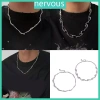 Vòng cổ kim loại họa tiết gợn sóng - Độ dài điều chỉnh, unisex, giá ưu đãi 55.171₫