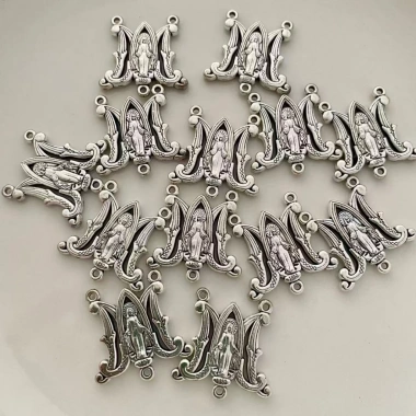 Vòng cổ Mân Côi Charms, bộ mặt dây chuyền Đức Trinh Nữ Maria & Thánh Giá - 5 món DIY 67.100₫