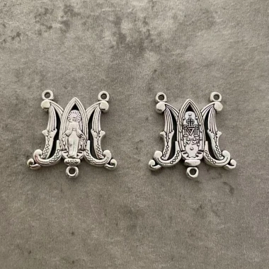 Vòng cổ Mân Côi Charms, bộ mặt dây chuyền Đức Trinh Nữ Maria & Thánh Giá - 5 món DIY 67.100₫