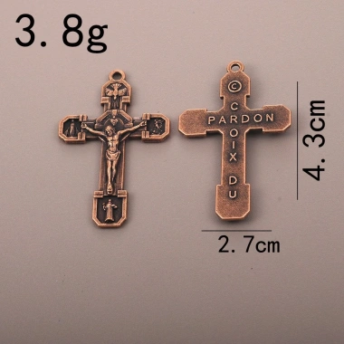 Vòng cổ mặt dây chuyền chữ thập đồng cổ phong cách cổ điển, giá ưu đãi 60.500 VND