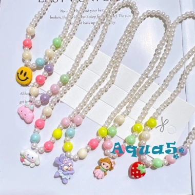 Vòng Cổ Ngọc Trai Nhân Tạo Aqua Hoạt Hình Ngọt Ngào - Quà Sinh Nhật Bé Gái, Trang Sức Sáng Tạo Giá 26.443 VND 4