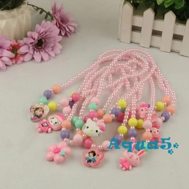 Vòng Cổ Ngọc Trai Nhân Tạo Aqua Hoạt Hình Ngọt Ngào - Quà Sinh Nhật Bé Gái, Trang Sức Sáng Tạo Giá 26.443 VND 6