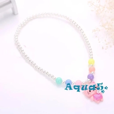 Vòng Cổ Ngọc Trai Nhân Tạo Aqua Hoạt Hình Ngọt Ngào - Quà Sinh Nhật Bé Gái, Trang Sức Sáng Tạo Giá 26.443 VND 8