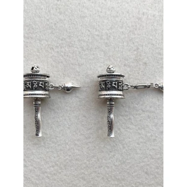 Vòng cổ Sutra Tube Retro Tây Tạng mặt dây chuyền xoay phong cách dân tộc chỉ 42.153 VND
