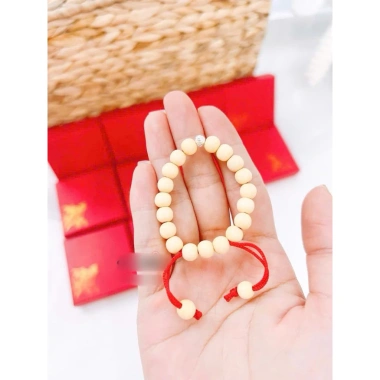 Vòng dâu tằm mix bi bạc xinh xắn cho bé điều chỉnh kích thước giảm giá 50k