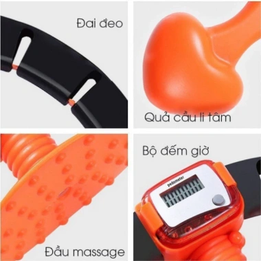 Vòng Lắc Eo HULA Đa Năng có Đồng Hồ Đo - Massage Giảm Mỡ Tự Động, Thông Minh, Giá 210.000đ