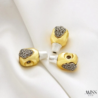 Vòng Tay 18k Sáu Xương Mantra Bạc Cổ King Kong - Tháp Đầu, Hạt Động Vật, Wenwan DIY, Giá 17.545₫