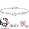 Vòng tay bạc Hello Kitty & Hoa Anh Đào - Quà tặng nữ sang trọng, có hộp, giá ưu đãi 233k 9