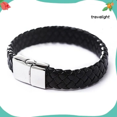 Vòng Tay Da Bện Khóa Nam Châm Hợp Kim - Thời Trang Nam, Giá 62.092₫, Giảm 21%