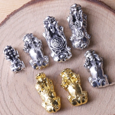 Vòng tay hợp kim Pixiu Spacer hạt thủng giữa - phong thủy may mắn, giảm giá 23.5k