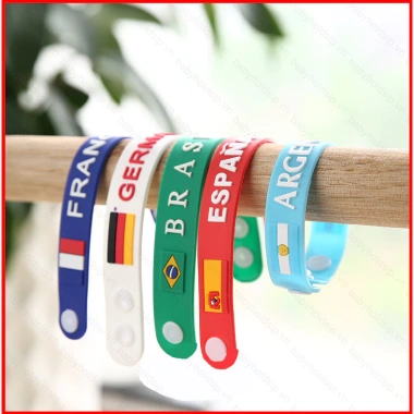 Vòng tay Quốc kỳ Qatar BS1 - Dây đeo cổ tay Quạt bóng đá Lưu niệm, Quà tặng nhỏ, Giá ưu đãi 57.200₫