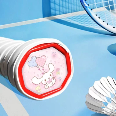 Vợt cầu lông miếng dán tay cầm mặt sau nhựa cứng hoạt hình, trang trí, giảm giá 20%