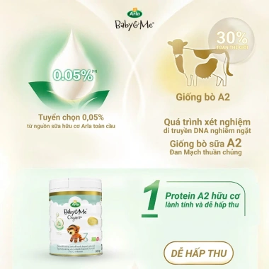 Voucher 100K Sữa Arla Baby&Me A2 HMO Đan Mạch 1-2-3 600/800g - Giảm còn 699k MC794
