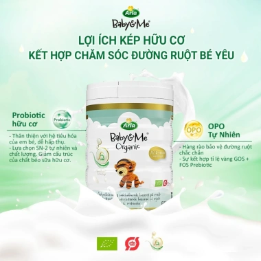 Voucher 100K Sữa Arla Baby&Me A2 HMO Đan Mạch 1-2-3 600/800g - Giảm còn 699k MC794
