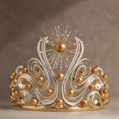 Vương miện kim cương giả lấp lánh cho cô dâu và phù dâu - Trang sức cưới sang trọng, giá ưu đãi 615.816₫