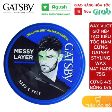Wax Vuốt Giữ Nếp Tóc Nam Gatsby 75g Xanh Bóng Không Bết, Hương Hoa Quả - 139k