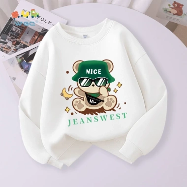 W.G.Q Áo Sweater bé trai, vải in hình hợp thời trang Mềm mại thoáng khí thấm mồ hôi Thích hợp cho trang phục thể thao ngoài trời