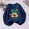 W.G.Q Áo Sweater bé trai, vải in hình hợp thời trang Mềm mại thoáng khí thấm mồ hôi Thích hợp cho trang phục thể thao ngoài trời 9