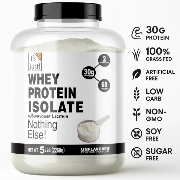 Whey Protein Isolate ITS JUST 2.3kg: Thành phần và tiêu chuẩn chất lượng của protein tinh khiết