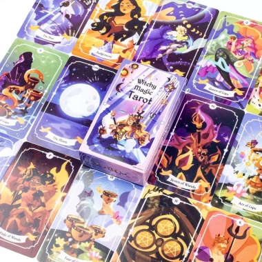 Witchy Magic Tarot Deck 78 lá - Bộ bài bói toán minh họa ma thuật, phiên bản Board Games, giá ưu đãi 83.160 VND