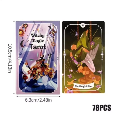 Witchy Magic Tarot Deck 78 lá - Bộ bài bói toán minh họa ma thuật, phiên bản Board Games, giá ưu đãi 83.160 VND