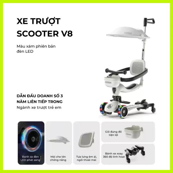 Cách lựa chọn xe chòi chân scooter Cooghi Velo Kids phù hợp cho bé từ 2‑5 tuổi