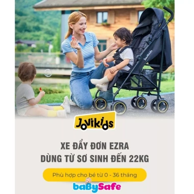 Xe Đẩy Bé Gấp Gọn Jovikids Ezra 0‑3 tuổi 0‑22kg – Nhẹ An Toàn Giá 2.6 Triệu 4