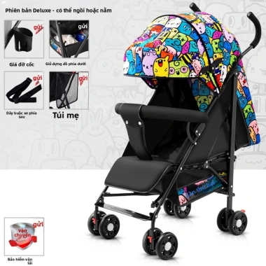Xe đẩy em bé bán buôn ô dù nhẹ gọn, ngồi và nằm, dễ gấp cho mùa hè - Giá ưu đãi 1.022.700 10 Xe đẩy em bé bán buôn ô dù nhẹ gọn, ngồi và nằm, dễ gấp cho mùa hè - Giá ưu đãi 1.022.700 10
