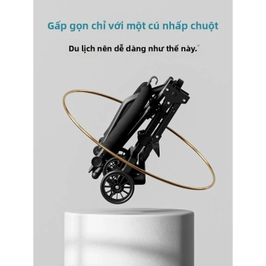 Xe đẩy em bé nhẹ gập gọn, mở 1 chạm, phù hợp trẻ 1‑7 tuổi – Di động, tiện lợi
