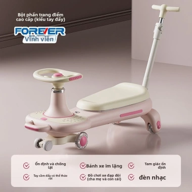 Xe xoay trẻ em chống lật vĩnh viễn, người lớn ngồi được, đôi cho bé - Giá ưu đãi 1,024,800 VND 9