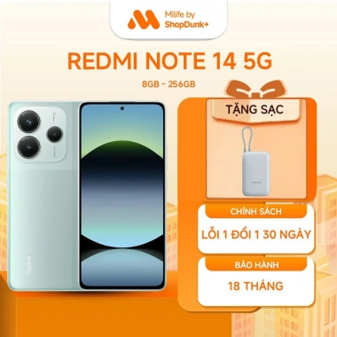 Xiaomi Redmi Note 14 5G 8GB/256GB Chính Hãng Bảo Hành 18 Tháng Giá 6,550,000 VND